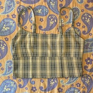 Black and Yellow Plaid top